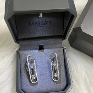 Messika Move-Inspired Pavé Diamond U-Shaped Hoop Earrings
