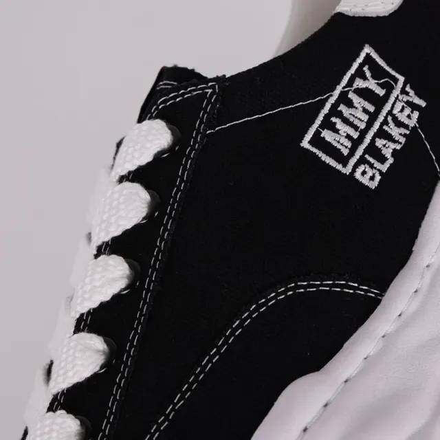 MMY Blakey Black and White Canvas Lifestyle Sneakers 6