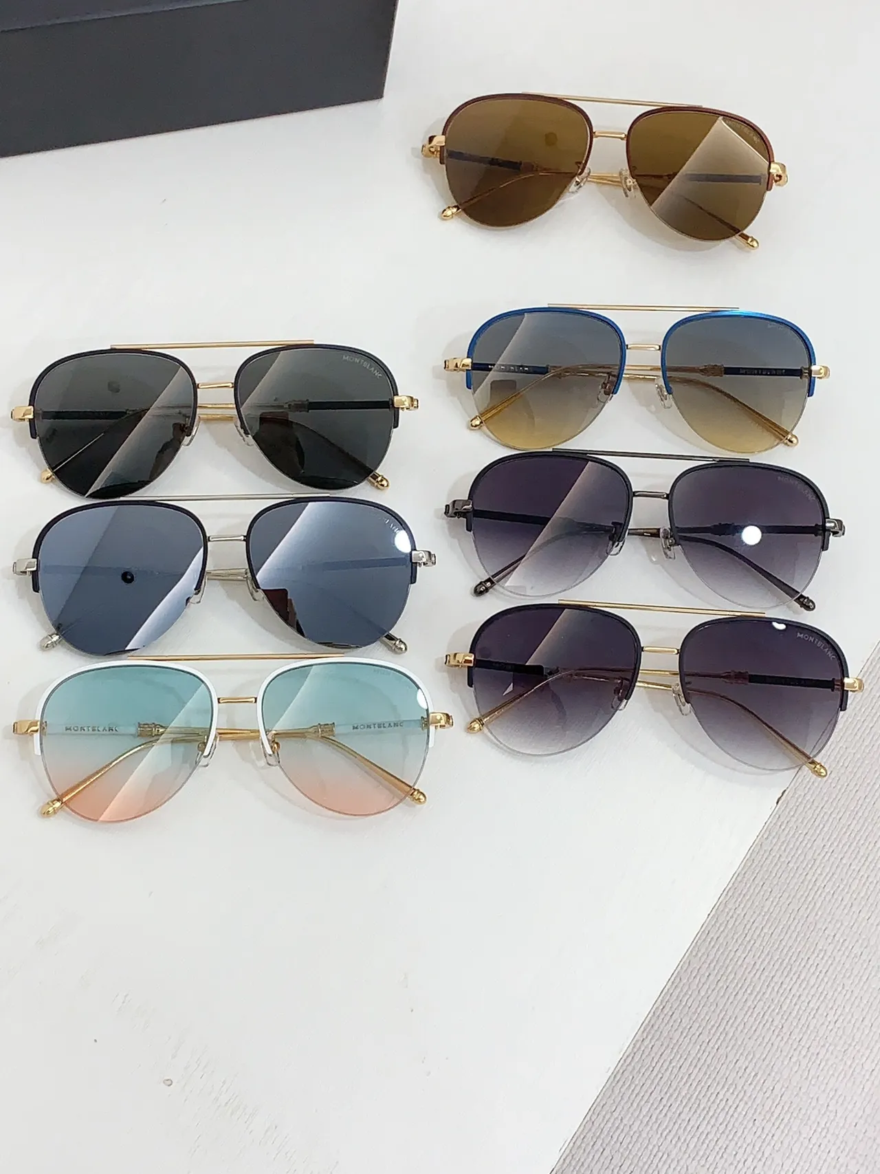 Montblanc Aviator Gradient Purple Sunglasses 2