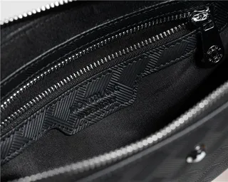 Montblanc Meisterstück Woven Leather Black Envelope Clutch 2
