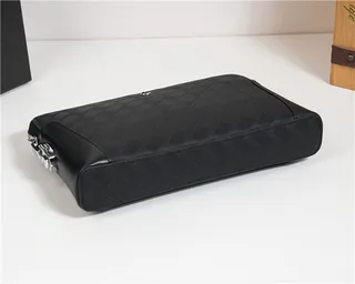Montblanc Meisterstück Woven Leather Black Envelope Clutch 5