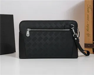 Montblanc Meisterstück Woven Leather Black Envelope Clutch 7