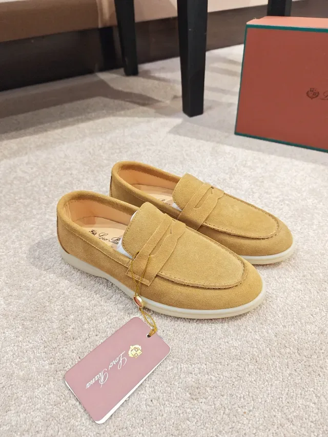 Mustard Suede Penny Strap Loafer 4