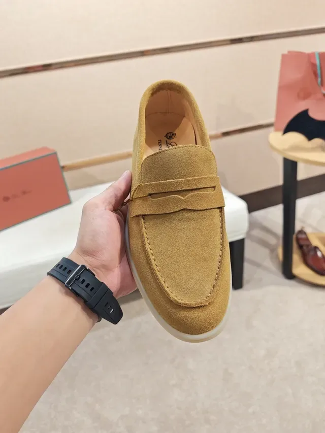 Mustard Suede Penny Strap Loafer 5