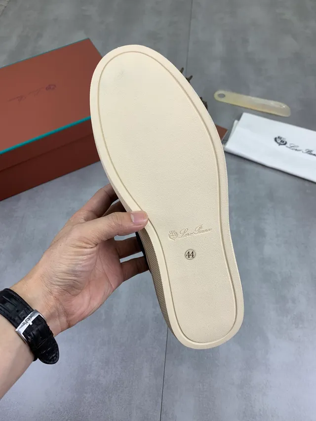 Navy Beige Suede Cream Laces Canvas Shoes 2