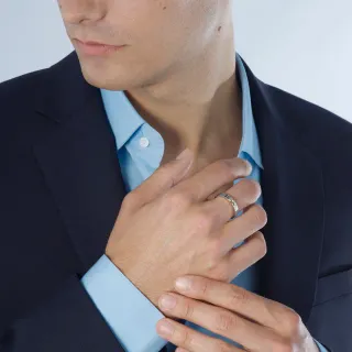 Navy Blue Structured Notched Lapel Blazer