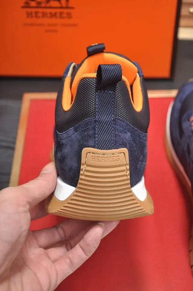 Navy Suede and Mesh Low-Top Lifestyle Sneaker 2