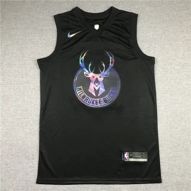 NBA Giannis Antetokounmpo Rainbow Edition Black Jersey 3