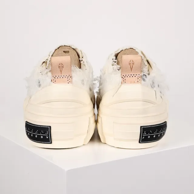 Off-White Cream Bouclé Sequin Embellished Lifestyle Sneaker 8