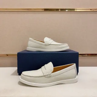 Off-White Cuir à texture de galet Loafer Penny