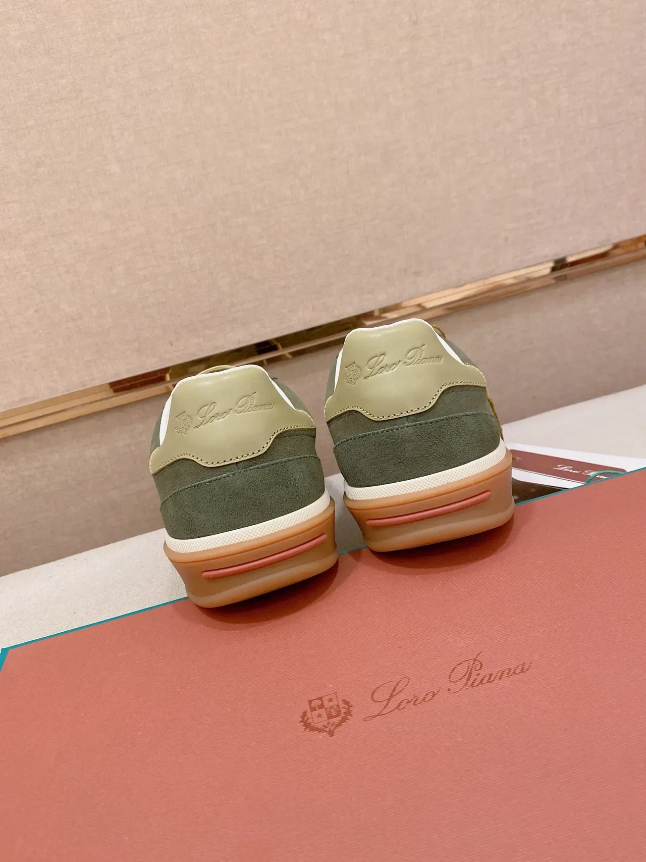 Olive Green Suede Low-Top Lifestyle Sneaker 3