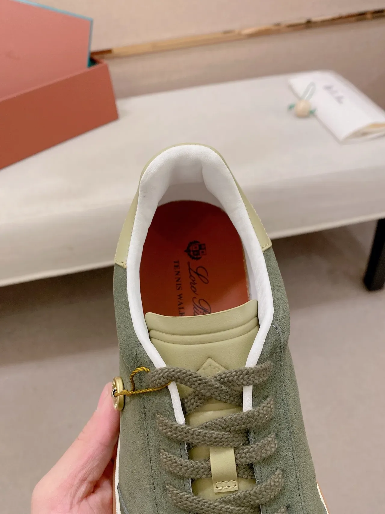 Olive Green Suede Low-Top Lifestyle Sneaker 4