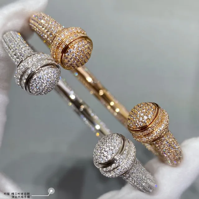 Piaget Possession Pavé Rotating Sphere Gold-Tone Bracelet 4