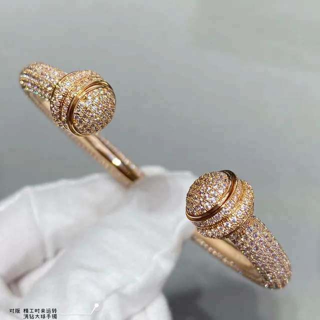 Piaget Possession Pavé Rotating Sphere Gold-Tone Bracelet 6