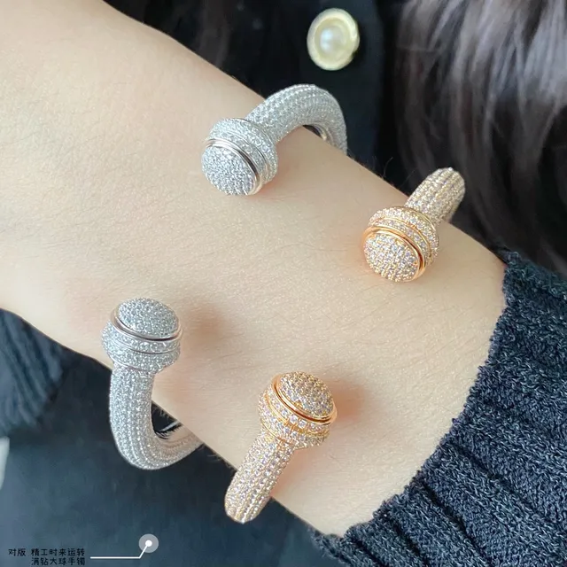 Piaget Possession Pavé Rotating Sphere Gold-Tone Bracelet 9