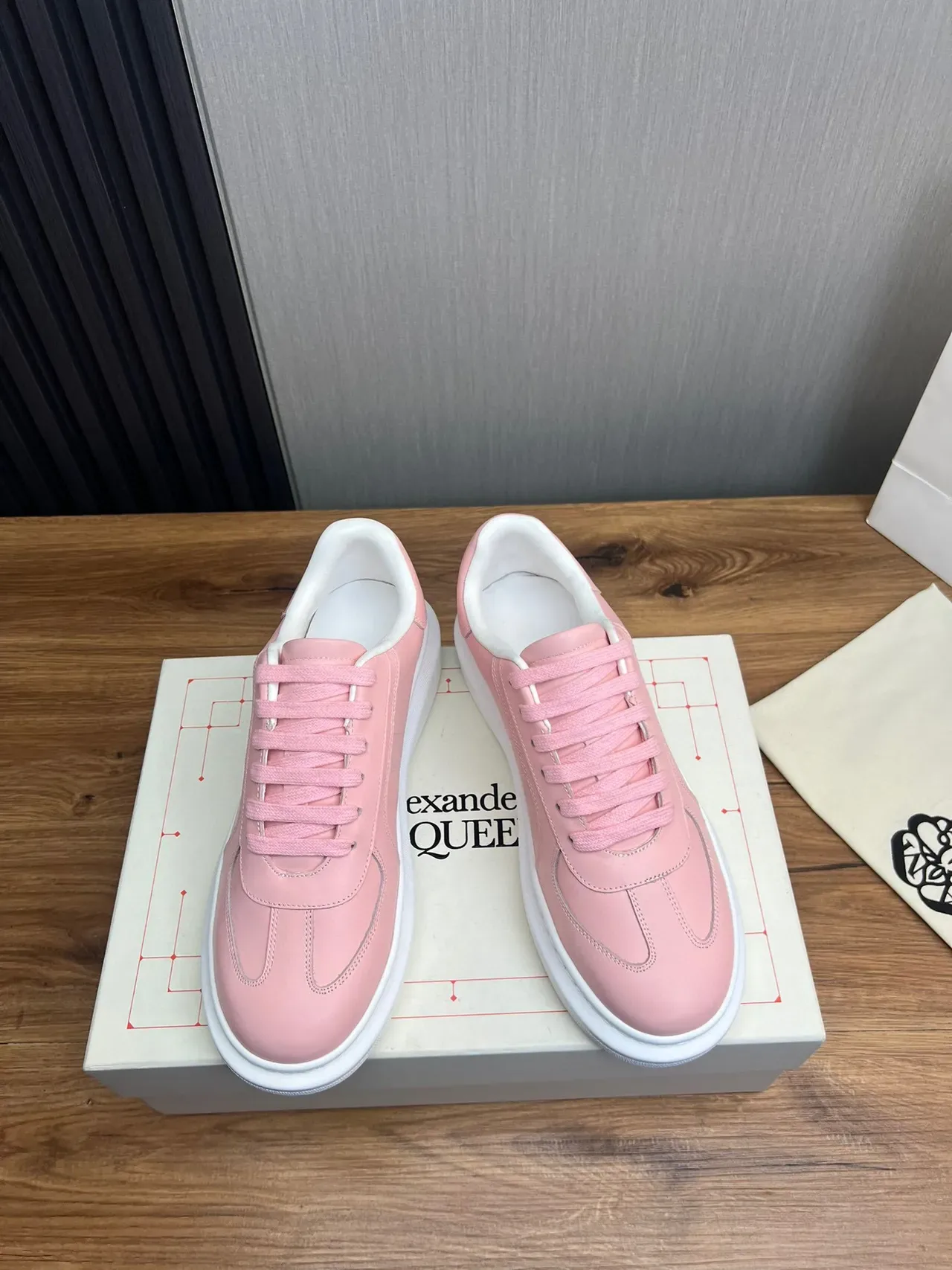 Pink Platform Low-Top Lace-Up Sneaker 8