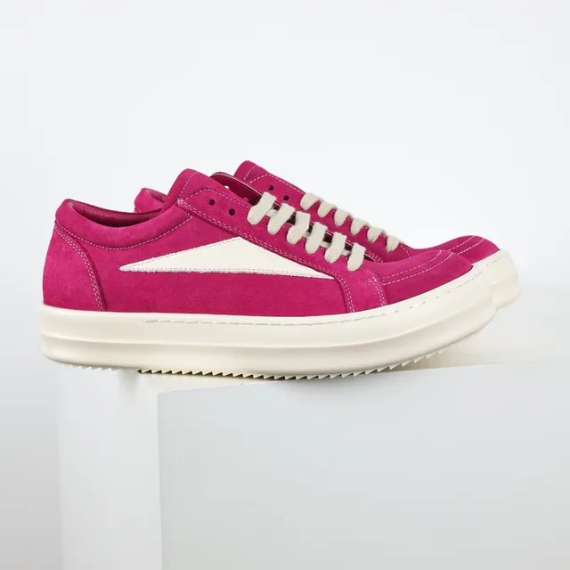 Pink White Suede Upper Side Panel Sneakers 3