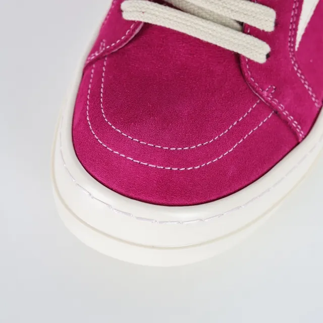 Pink White Suede Upper Side Panel Sneakers 5