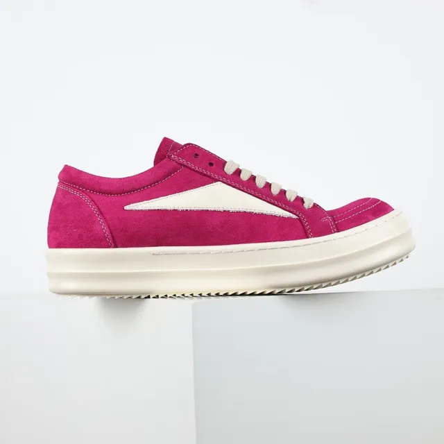 Pink White Suede Upper Side Panel Sneakers 7