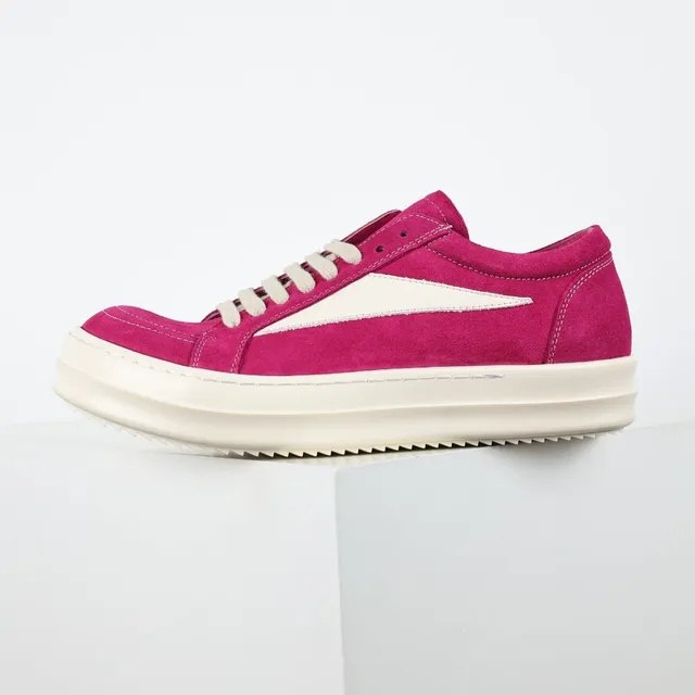 Pink White Suede Upper Side Panel Sneakers 9