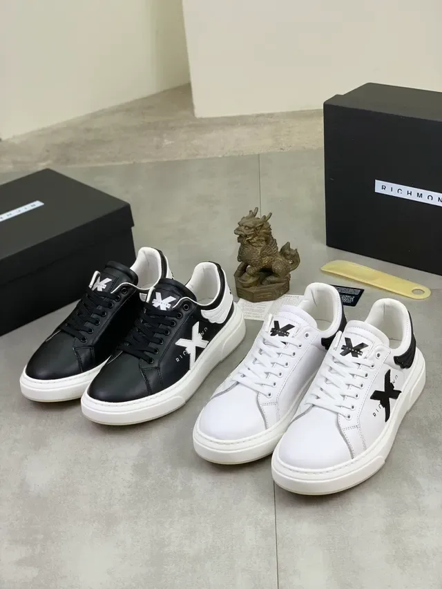 Richmond X Logo Black and White Lifestyle Sneakers 2