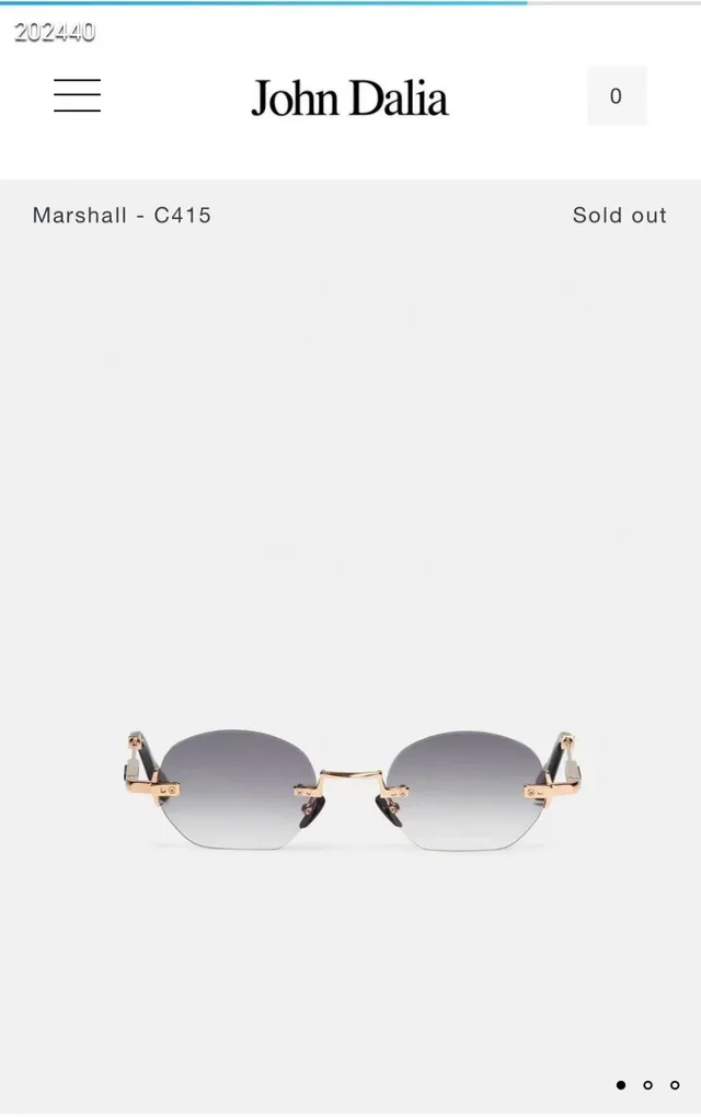 Rimless Gradient Lens Gold-Tone Metal Sunglasses 2