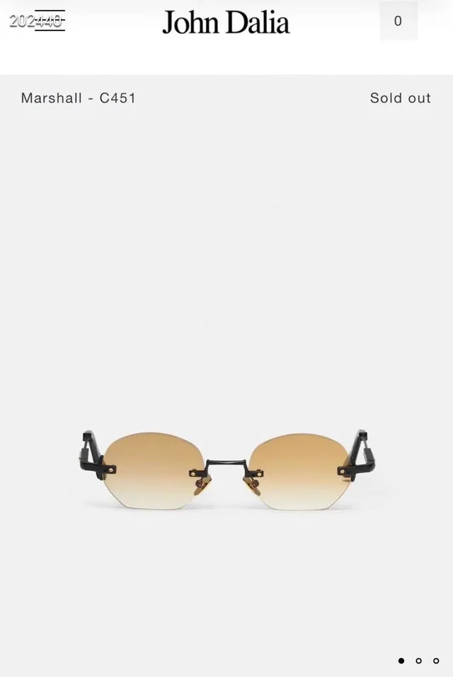 Rimless Gradient Lens Gold-Tone Metal Sunglasses 3
