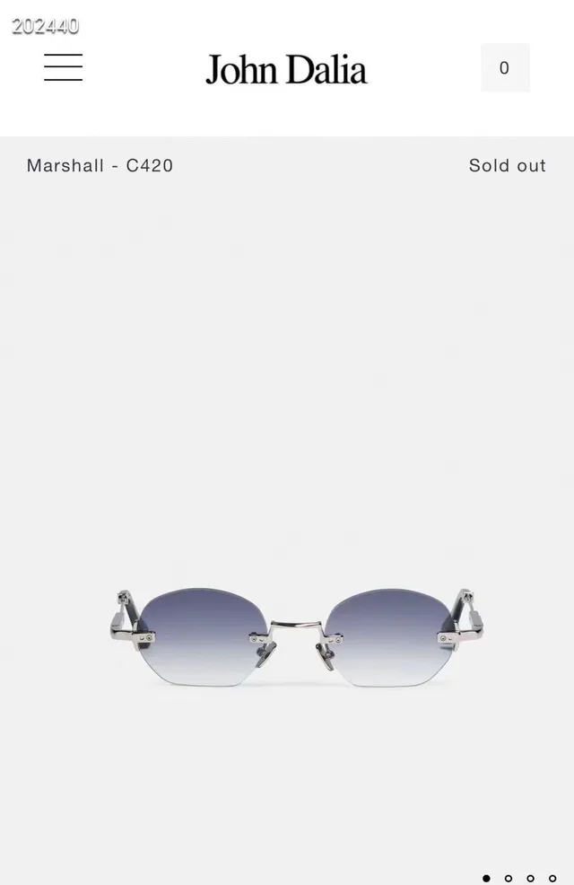 Rimless Gradient Lens Gold-Tone Metal Sunglasses 4