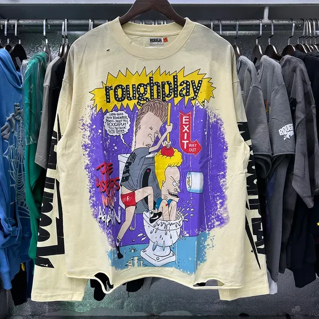 Rough Beavis and Butt-Head Roughplay Graphic Black T-Shirt 11