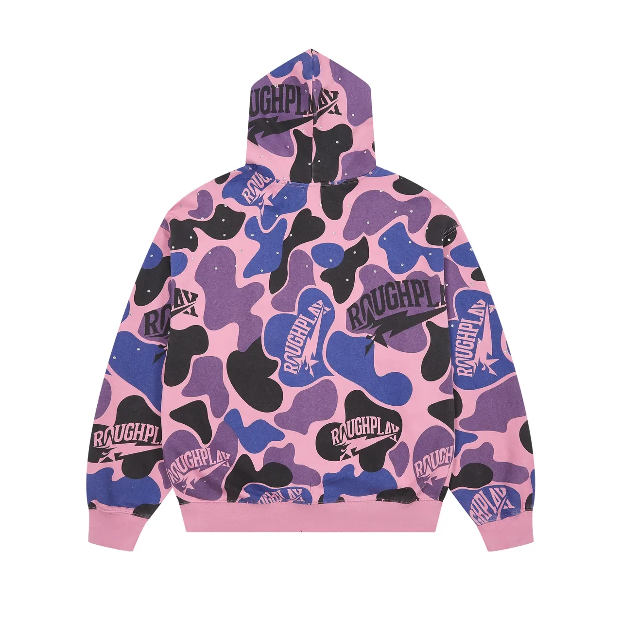 Rough Play Pink Purple Camouflage Print Full-Zip Hoodie 4