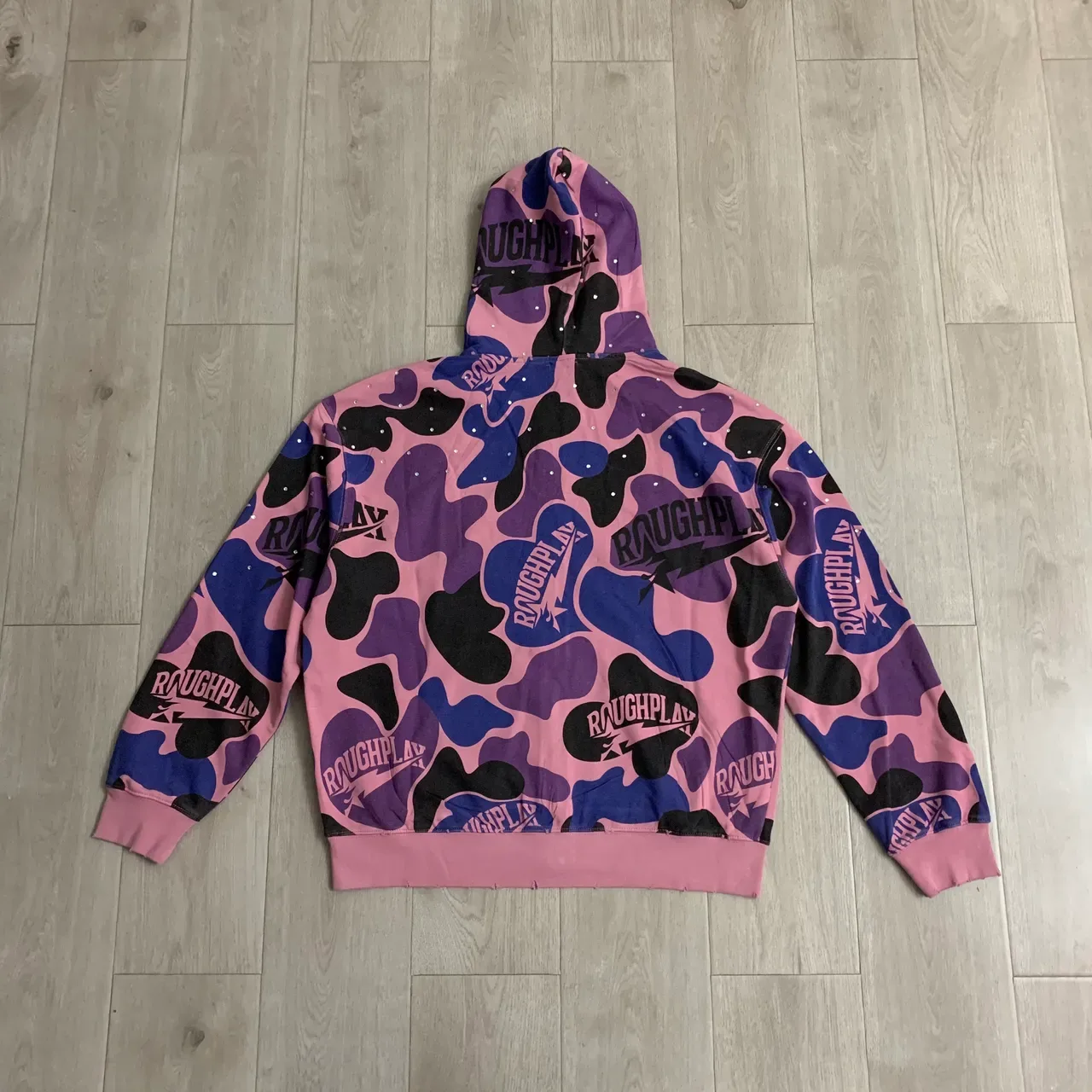Rough Play Pink Purple Camouflage Print Full-Zip Hoodie 6