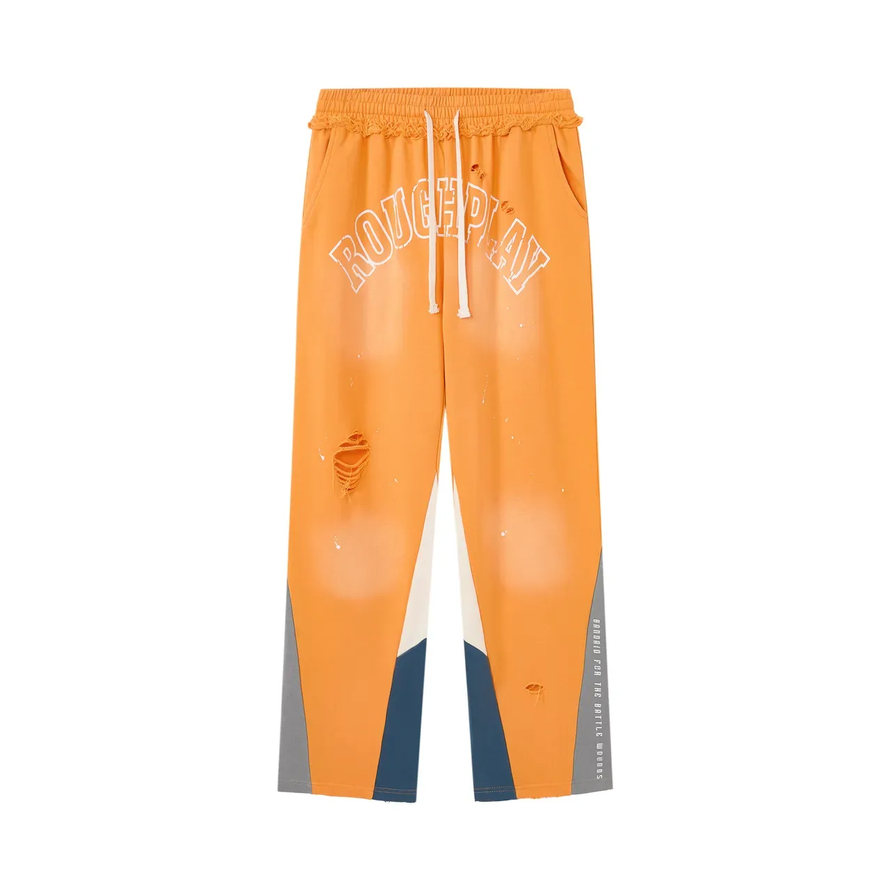 Roughplay Distressed Color-Blocked Sweatpants 11