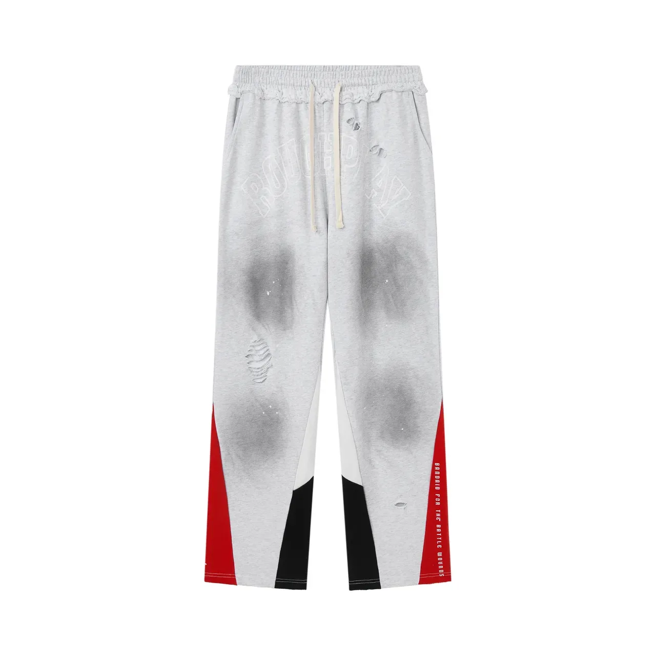 Roughplay Distressed Color-Blocked Sweatpants 15