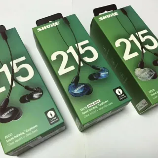 Shure SE215 Sound Isolating Earphones Black Blue Clear Sports Earphones