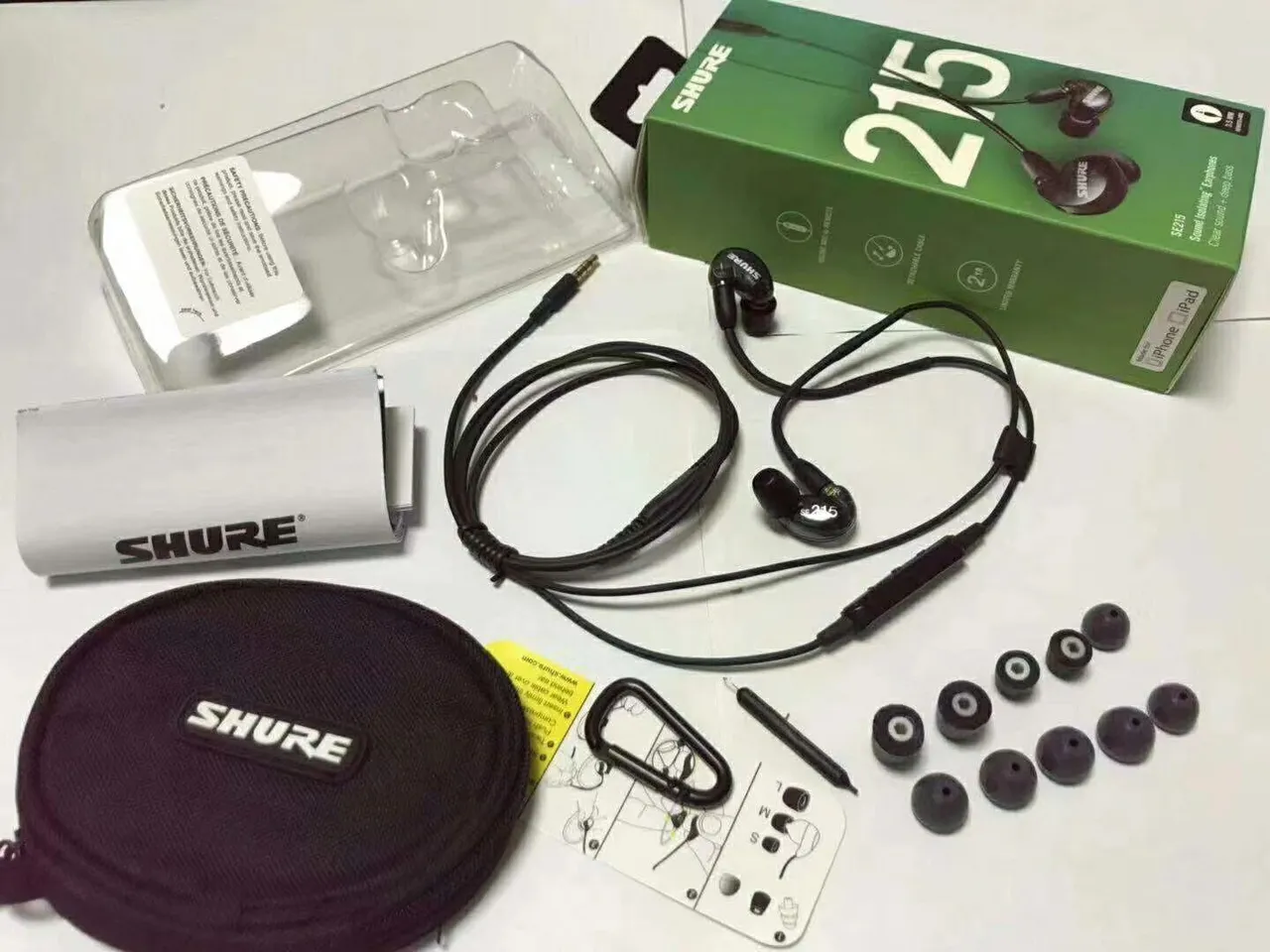 Shure SE215 Sound Isolating Earphones Black Blue Clear Sports Earphones 3