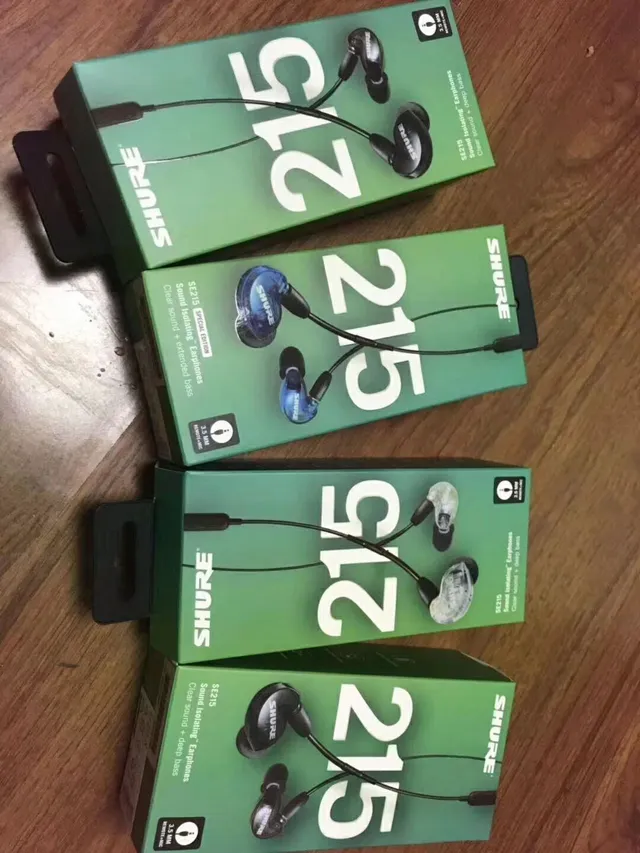 Shure SE215 Sound Isolating Earphones Black Blue Clear Sports Earphones 5