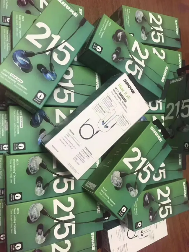 Shure SE215 Sound Isolating Earphones Black Blue Clear Sports Earphones 6
