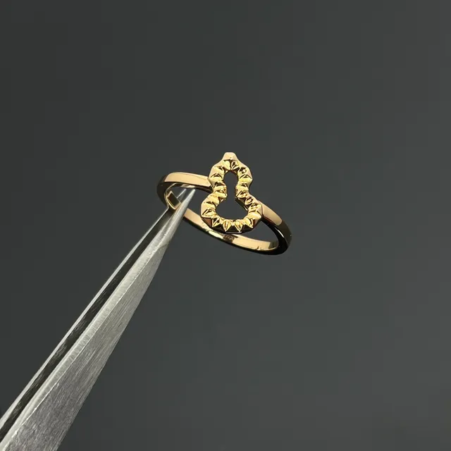 Silver and Gold Heart Openwork Faceted Edge Stackable Rings 3