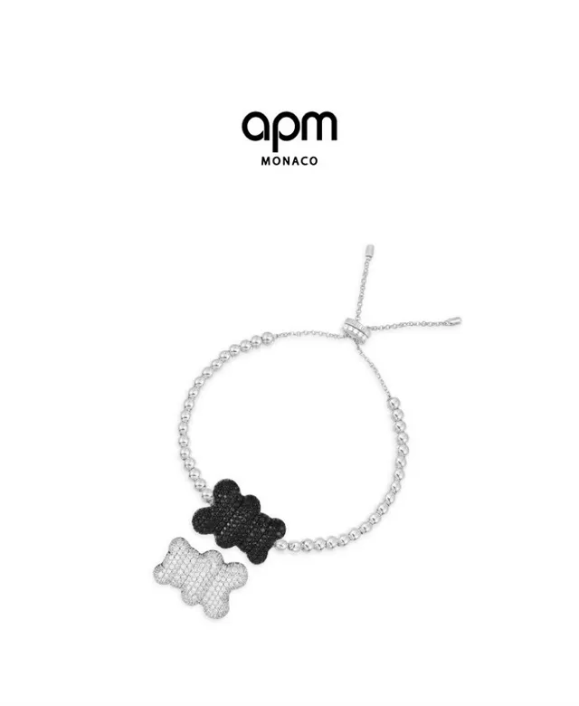 Silver Black Ball-Chain Adjustable Toggle Clasp Necklace 2
