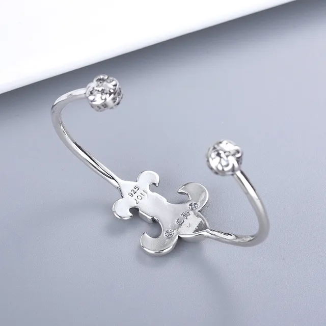 Silver Fleur-de-Lis Open Cuff Bracelet 2