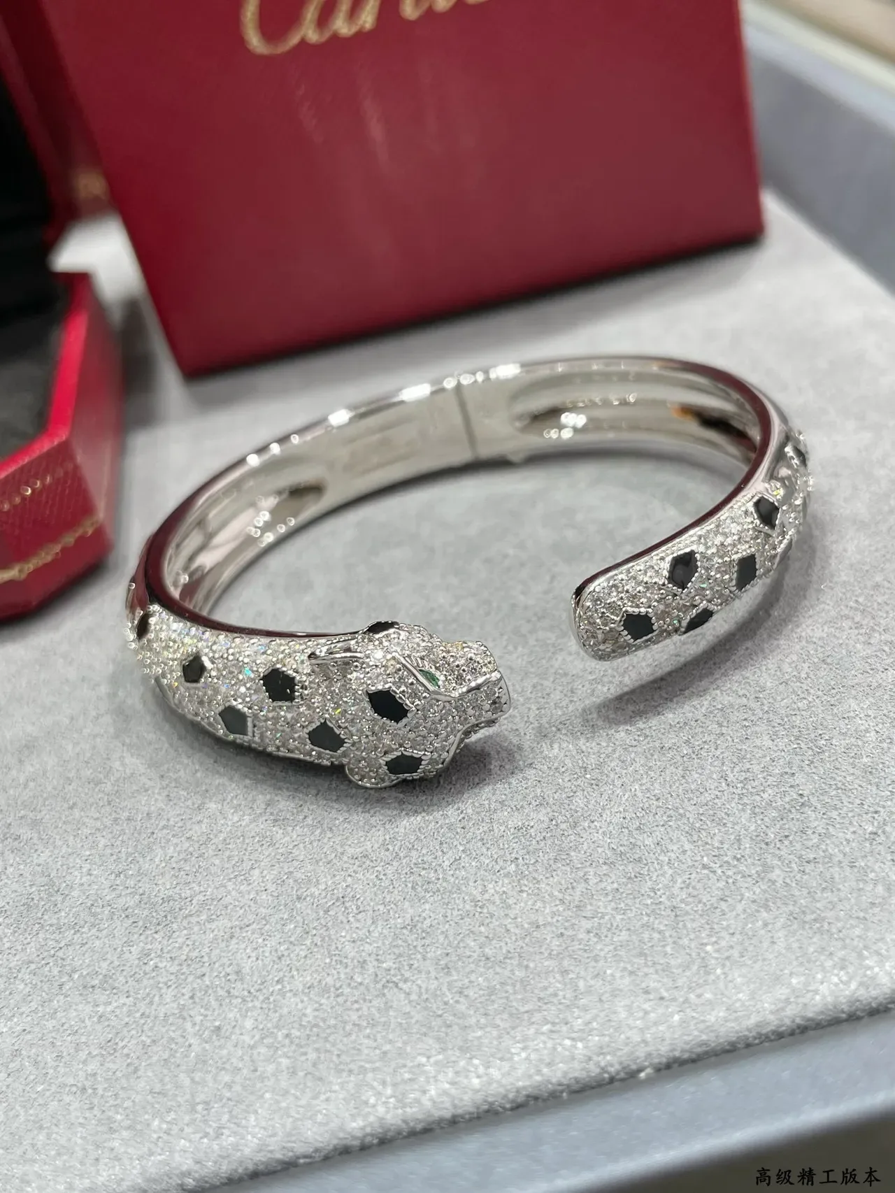 Silver Gold Pave-Set Crystal Geometric Cutout Pattern Jewelry 3