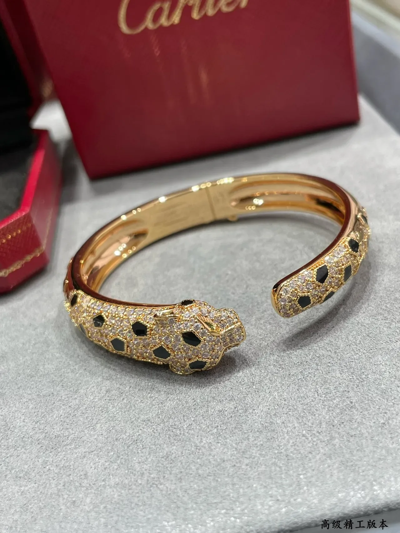 Silver Gold Pave-Set Crystal Geometric Cutout Pattern Jewelry 4