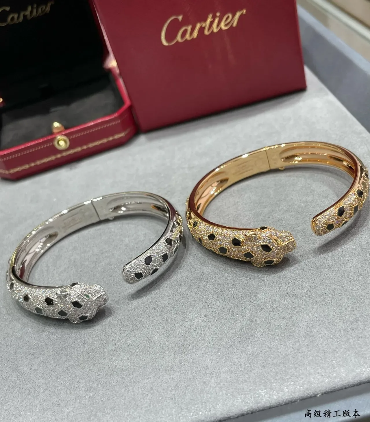 Silver Gold Pave-Set Crystal Geometric Cutout Pattern Jewelry 5
