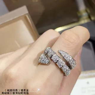 Silver-Tone Pavé Serpentine Multi-Band Ring