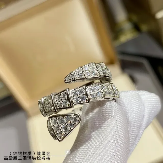 Silver-Tone Pavé Serpentine Multi-Band Ring 5