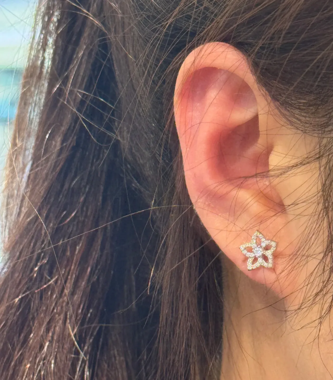 Star-Shaped Pavé-Crystal Stud Earrings 2