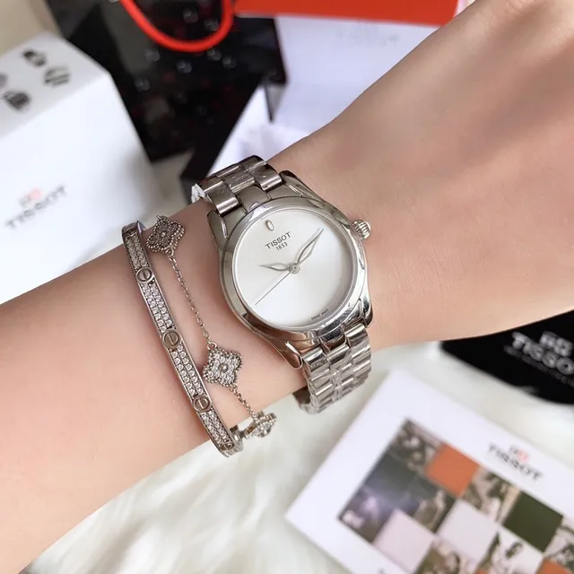 Tissot T-Lady New Wave Series Silver Dial Stainless Steel Quartz Watch 5
