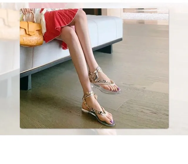 Transparent Sole Bow-Tie Ribbon Sandals 3