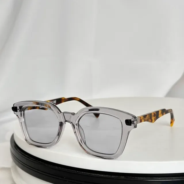 Gafas Ópticas Cuadradas Geométricas Bicolores Mint y Azul 4