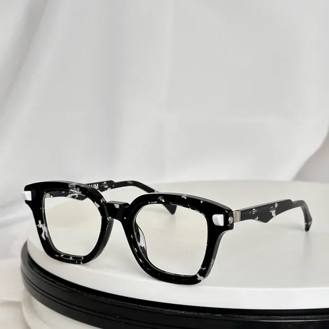 Gafas Ópticas Cuadradas Geométricas Bicolores Mint y Azul 6